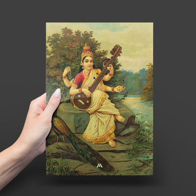 Saraswati [Raja Ravi Varma]  Metal-Poster