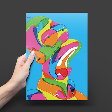 The Simpsons-Homer in Technicolour Metal-Poster