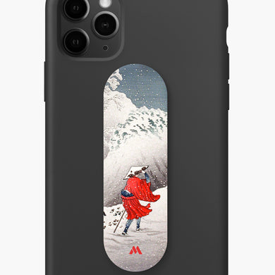 Snowy Evening on a Mountain Path (Hiroaki Takahashi) Phone Slider