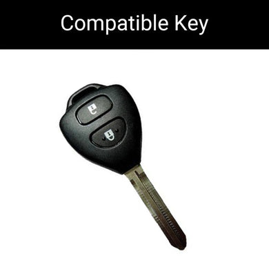 Toyota Corolla 2-Button Premium Silicone Key Cover (Black)