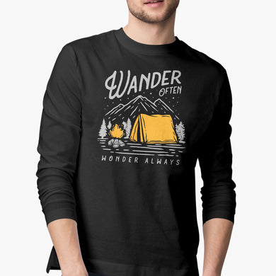 Wander Often Wonder Always Full-Sleeve T-Shirt