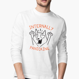 Internally Panicking Full-Sleeve T-Shirt
