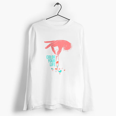 Color Your Life Full-Sleeve-T-Shirt