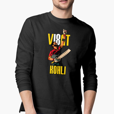 Virat King Kohli Full-Sleeve-T-Shirt