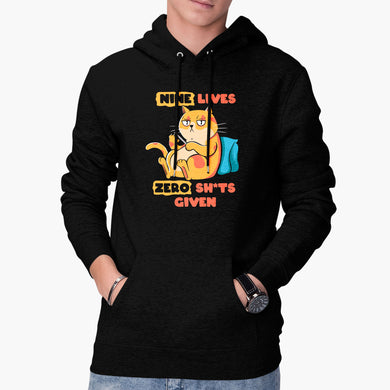 9 Lives and Zero Shits-Hoodie