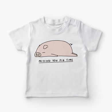 Missing You Pig Time Round-Neck Kids T-Shirt