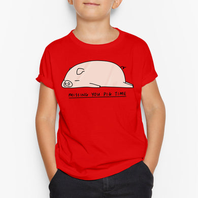 Missing You Pig Time Round-Neck Kids-T-Shirt