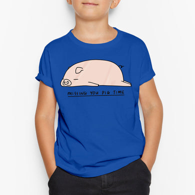 Missing You Pig Time Round-Neck Kids-T-Shirt