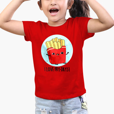 Love Fry Days Round-Neck Kids T-Shirt
