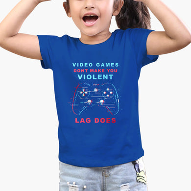 Video Game Lag Violence Round-Neck Kids T-Shirt