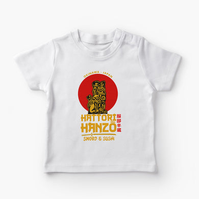 Hattori Hanzo Sword And Sushi Round-Neck Kids-T-Shirt