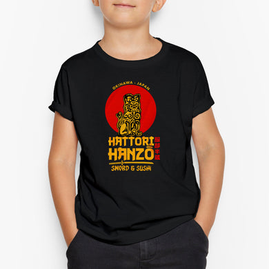 Hattori Hanzo Sword And Sushi Round-Neck Kids-T-Shirt
