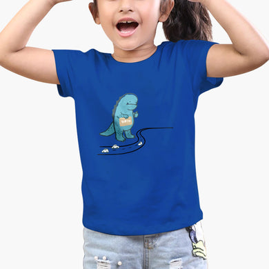 Godzilla Hitches A Ride to Tokyo Round-Neck Kids T-Shirt