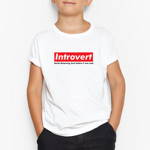 Introvert Dark Round-Neck Kids-T-Shirt