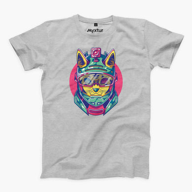 Racing Feline Round-Neck Unisex-T-Shirt