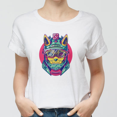 Racing Feline Round-Neck Unisex-T-Shirt