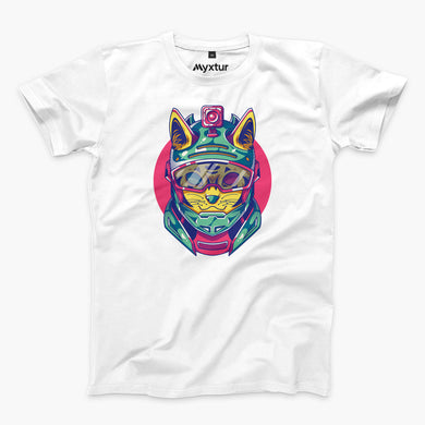 Racing Feline Round-Neck Unisex-T-Shirt