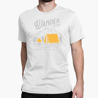 Wander Often Wonder Always (Dark) Round-Neck Unisex-T-Shirt