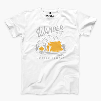 Wander Often Wonder Always (Dark) Round-Neck Unisex-T-Shirt