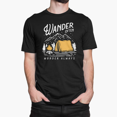 Wander Often Wonder Always (Light) Round-Neck Unisex-T-Shirt