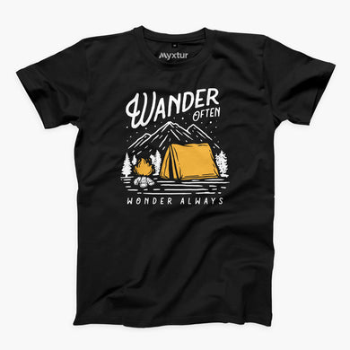 Wander Often Wonder Always (Light) Round-Neck Unisex-T-Shirt