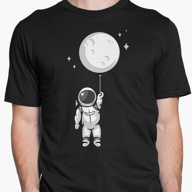 Moon Balloon Round-Neck Unisex-T-Shirt