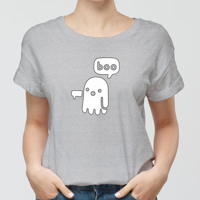 Ghostly Boo Round-Neck Unisex T-Shirt