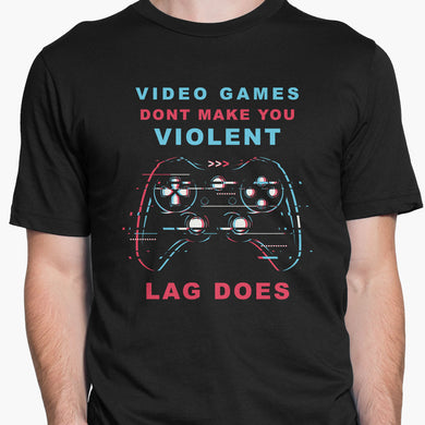 Video Game Lag Violence Round-Neck Unisex T-Shirt