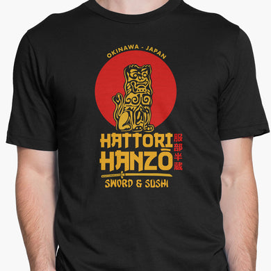 Hattori Hanzo Sword And Sushi Round-Neck Unisex-T-Shirt