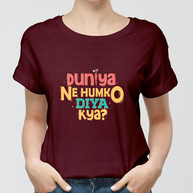 Duniya Ne Humko Diya Kya Round-Neck Unisex-T-Shirt