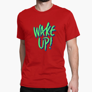 Wake Up Round-Neck Unisex-T-Shirt