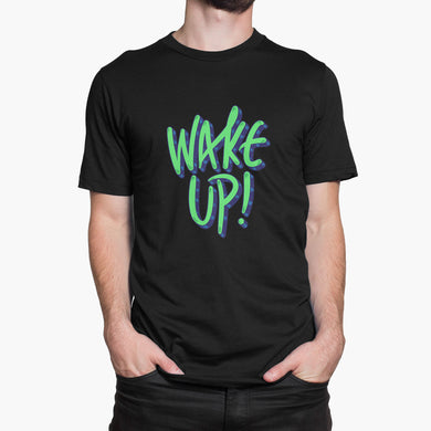 Wake Up Round-Neck Unisex-T-Shirt