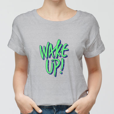 Wake Up Round-Neck Unisex-T-Shirt