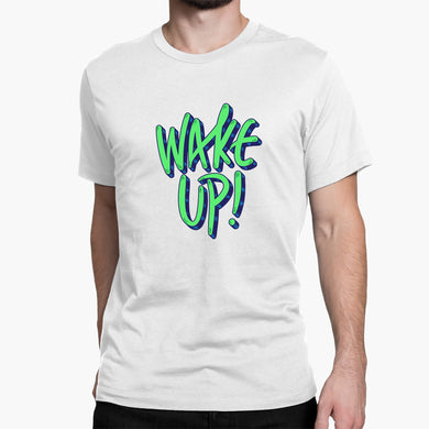 Wake Up Round-Neck Unisex-T-Shirt