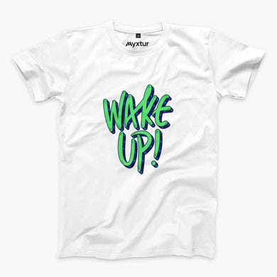 Wake Up Round-Neck Unisex-T-Shirt