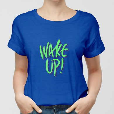 Wake Up Round-Neck Unisex-T-Shirt