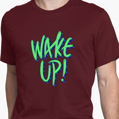 Wake Up Round-Neck Unisex-T-Shirt