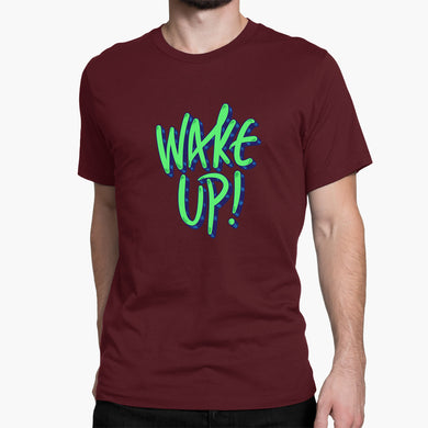 Wake Up Round-Neck Unisex-T-Shirt