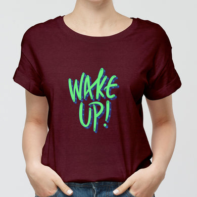 Wake Up Round-Neck Unisex-T-Shirt