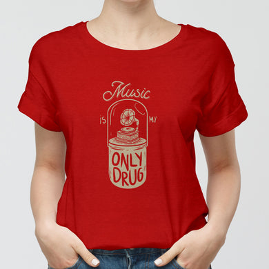 Music the Only Drug Round-Neck Unisex-T-Shirt