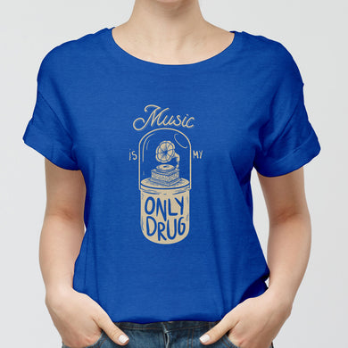 Music the Only Drug Round-Neck Unisex-T-Shirt