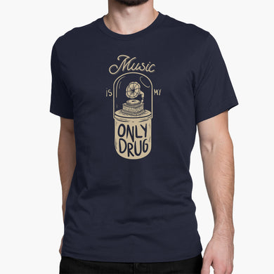 Music the Only Drug Round-Neck Unisex-T-Shirt