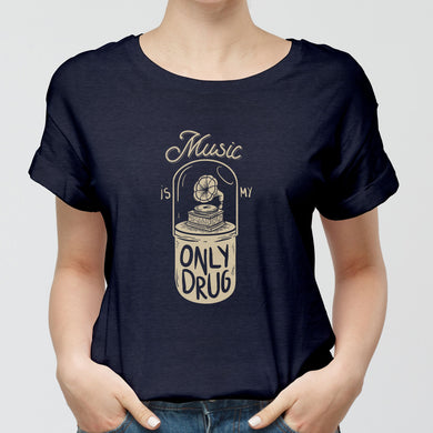 Music the Only Drug Round-Neck Unisex-T-Shirt