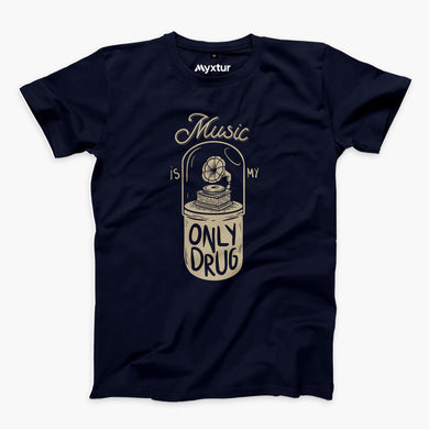 Music the Only Drug Round-Neck Unisex-T-Shirt