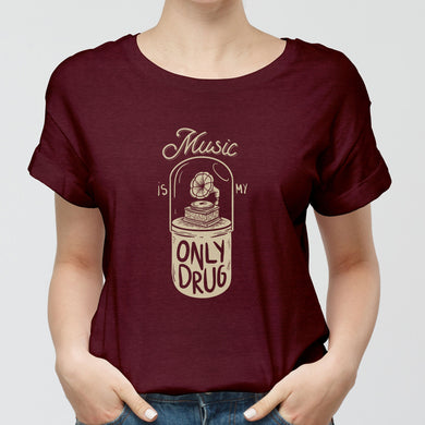 Music the Only Drug Round-Neck Unisex-T-Shirt