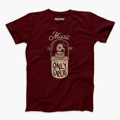 Music the Only Drug Round-Neck Unisex-T-Shirt