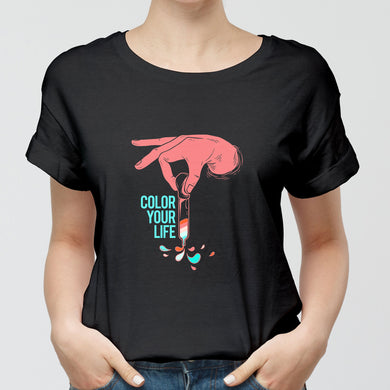 Color Your Life Round-Neck Unisex-T-Shirt