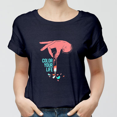 Color Your Life Round-Neck Unisex-T-Shirt